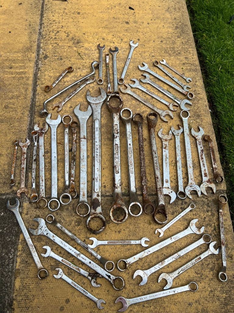 Massive Job Lot of Vintage/Used Spanners & Wrenches – Britool, Kennedy, etc.