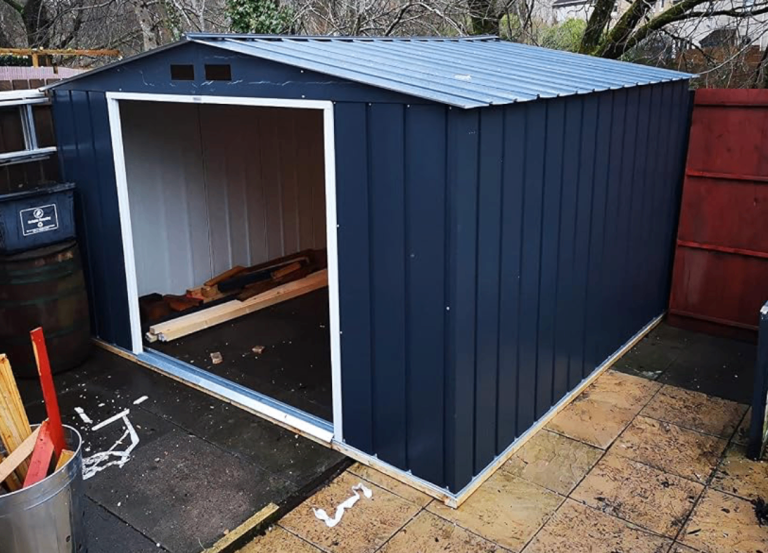 Metal garden storage shed