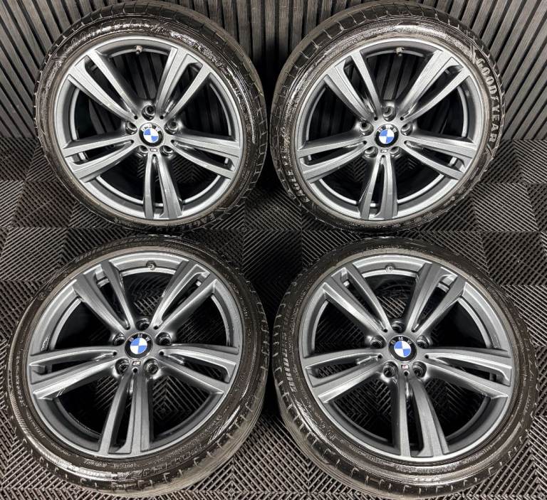 19" GENUINE BMW 3 SERIES 442 GREY M SPORT F30 F31 F32 E90 E92 ALLOY WHEEL TYRES