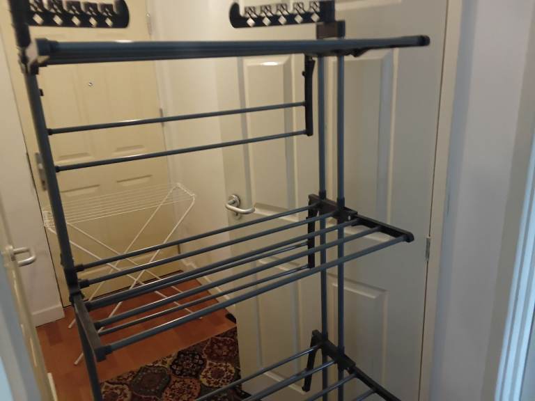 Grey 3-Tier Clothes Drying Rack – Good Condition new.