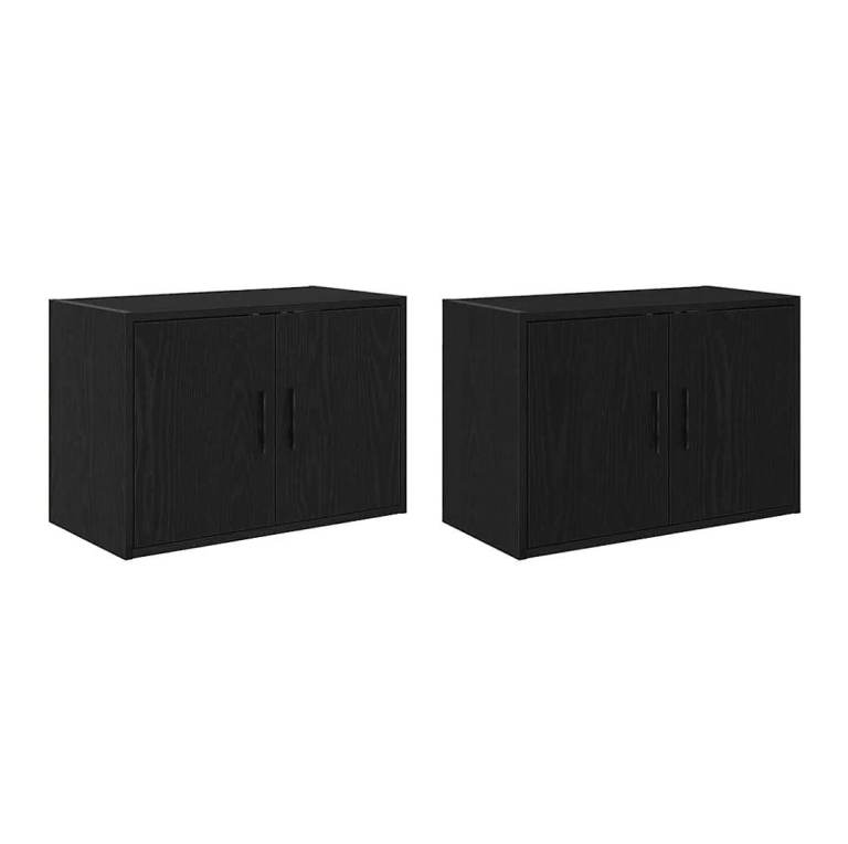 Garage Wall Cabinets 2x pcs for sale - fully assembled - black colour