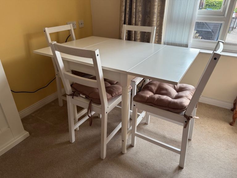 Folding table and 4 chairs