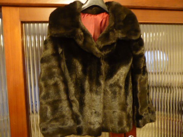 Ladies VINTAGE ASTRAKA faux fur jacket