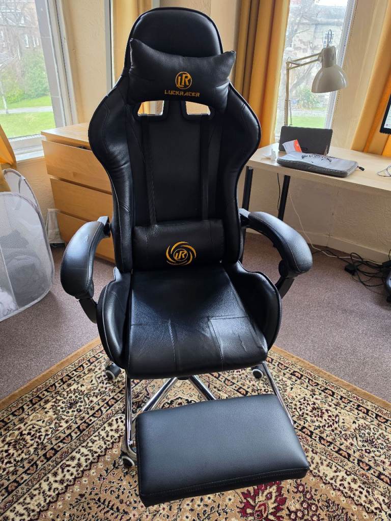 Gaming/ Office Chair with Massager and Footrest