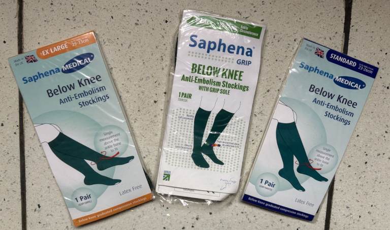 ANTI EMBOLISM STOCKINGS BELOW KNEE NEW, STANDARD OR EXTRA LARGE SIZE ONLY £5 EACH, CAN POST