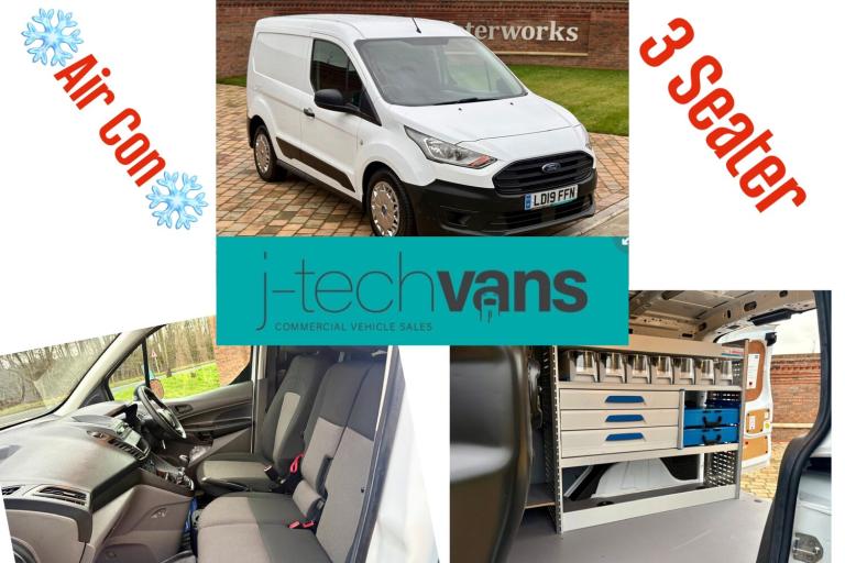2019 Ford Transit Connect T220 1.5 EcoBlue 75ps Van ***Rear Racking / 3 Seater*** PANEL VAN Diese...