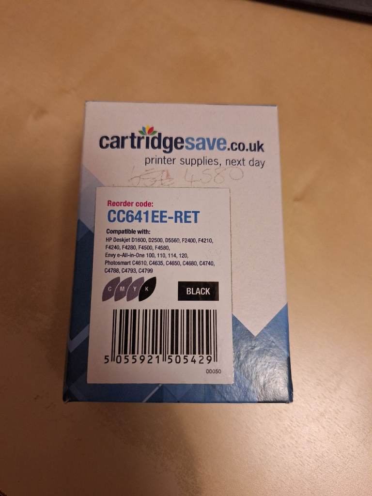 HP (300) CC641EE-RET Black Ink Cartridge  Free x 3