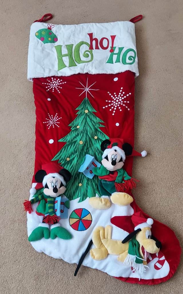 Disney Mickey & Minnie Christmas Stocking – Good Condition