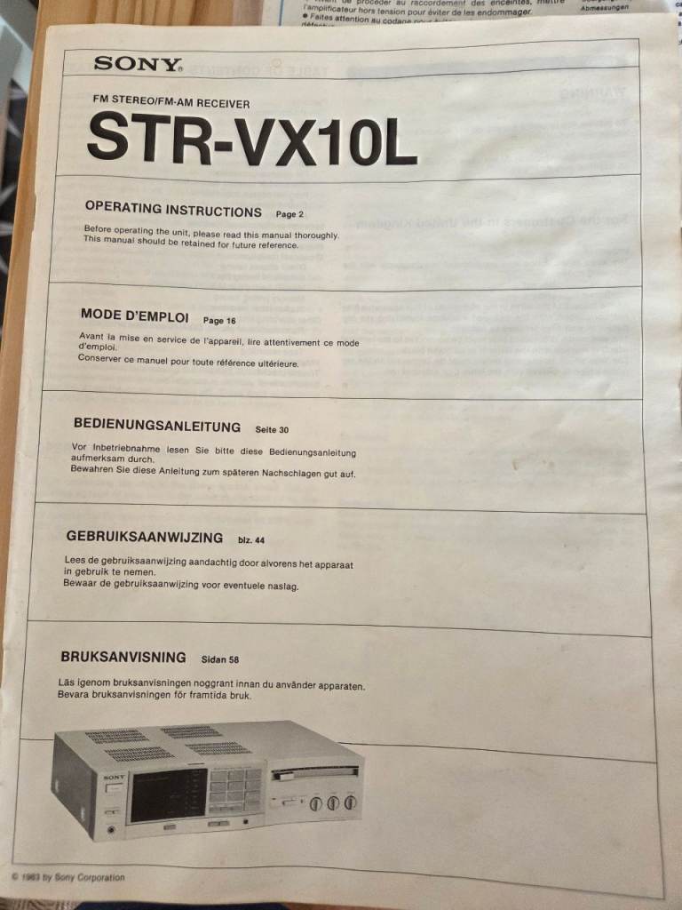 Sony PS-LX210 turntable STR-VX10L Cassette player TC-FX210 Stereo receiver system tower