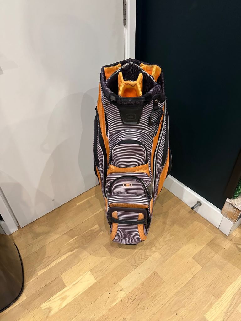 Ogio golf trolley cart divider bag with rain cover all working zips