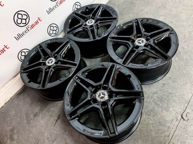 GENUINE MERCEDES 19" GLC AMG ALLOY WHEELS - 5 X 112 - GLOSS BLACK
