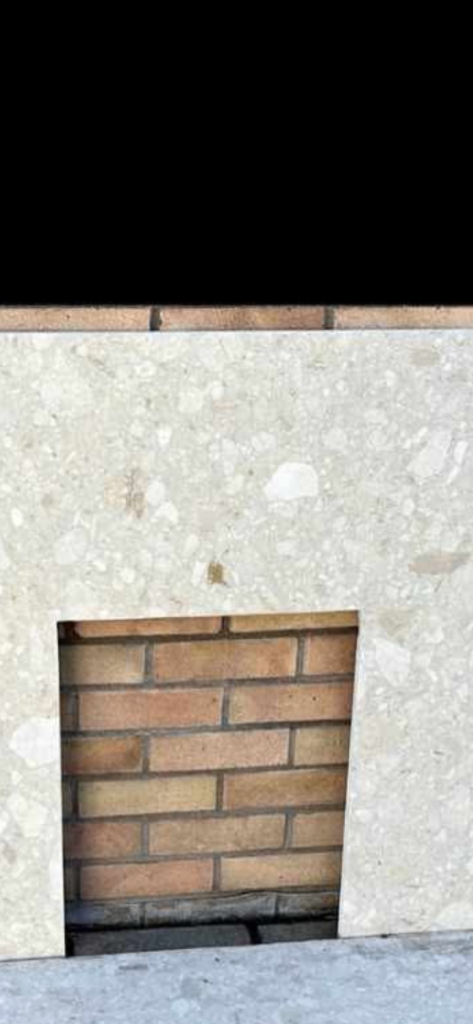Marble fire harth and back plate only