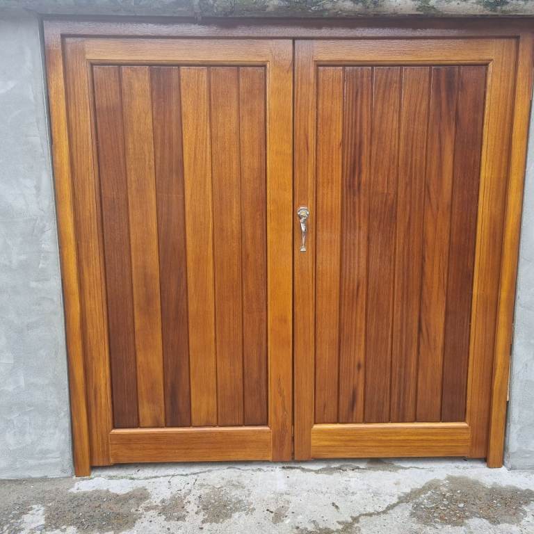 Garage Doors - Iroko Hardwood 