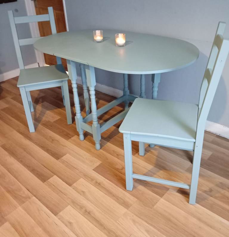 Quality solid drop leaf table set CAN DELIVER LOCAL