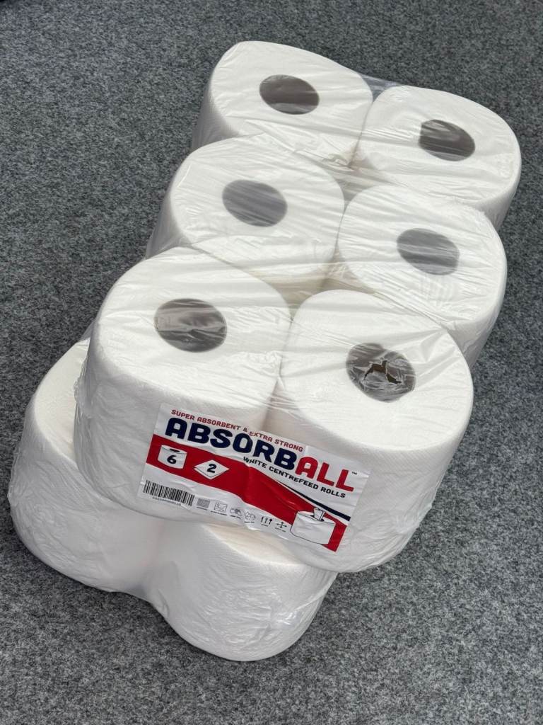 12-Pack Absorball White Kitchen Towels – Ultra-Absorbent & Durable 