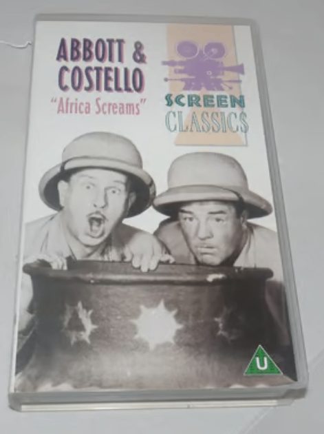Screen Classics: Abbott & Costello Africa Screams VHS Video Tape