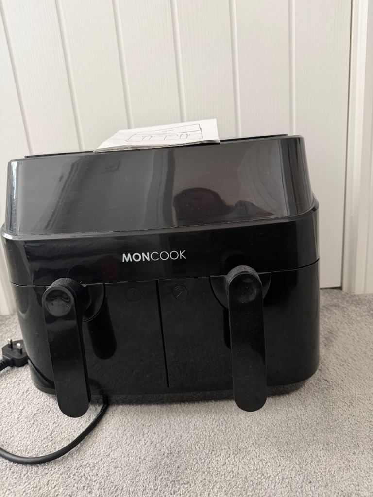 MONCOOK Double Air Fryer – Black, As Good As New