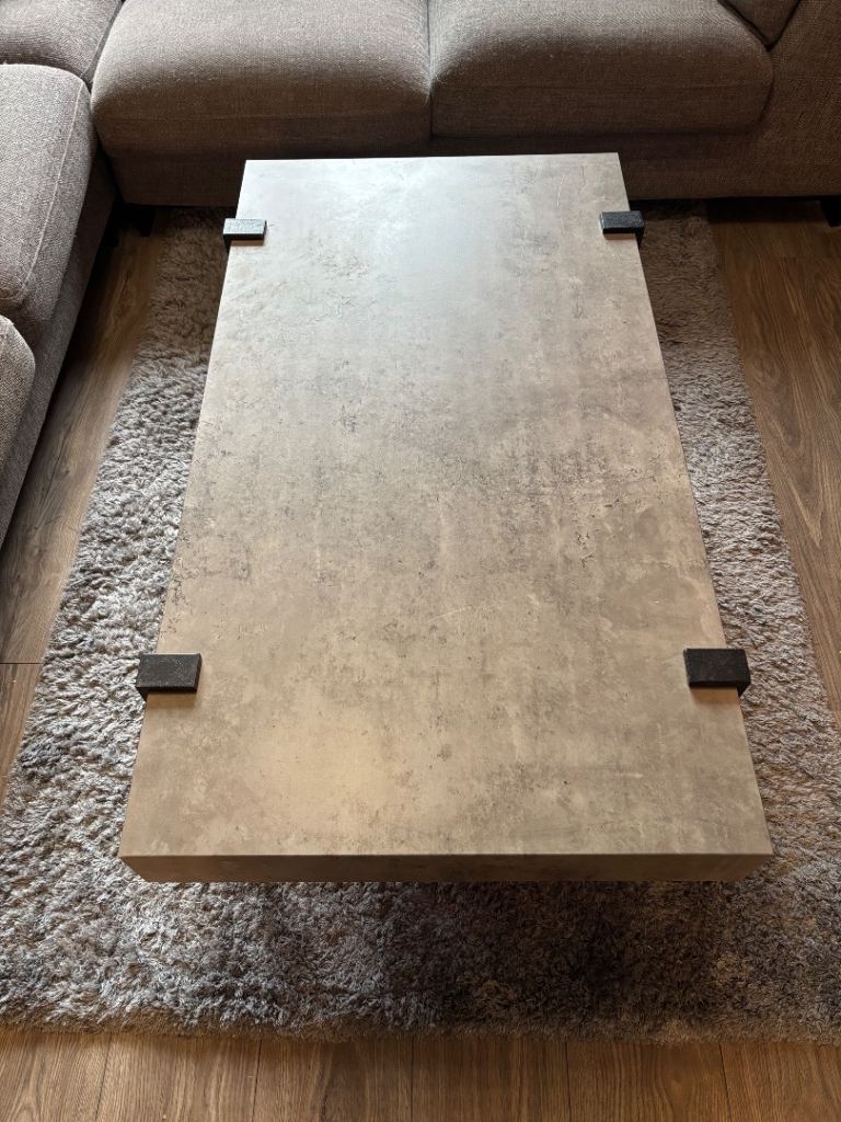 Modern Grey Coffee Table with Storage – Good Condition