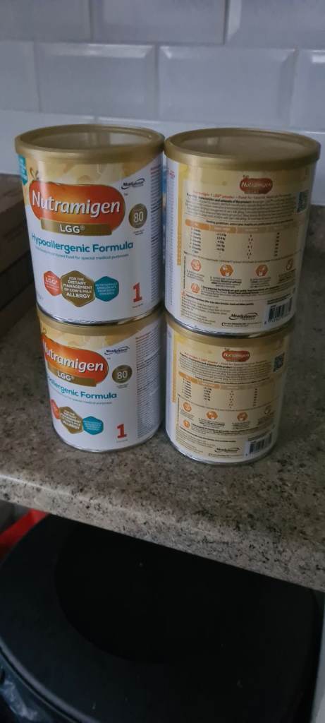 4× Nutramigen hypoallergenic formula baby milk