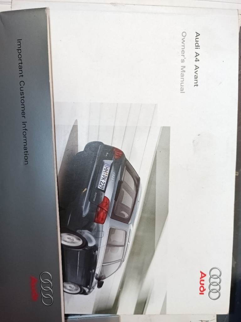 Audi A4 Owners manual and leather wallet 