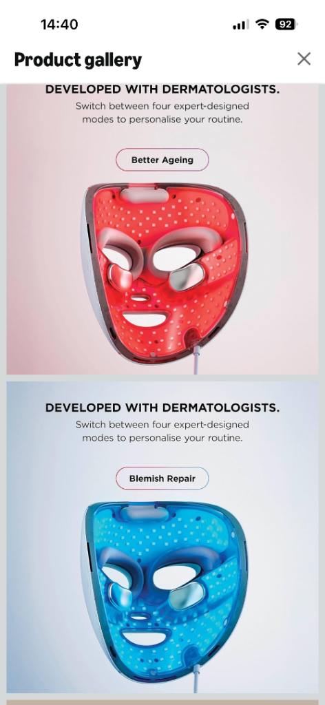 Shark Cryoglow LED face mask | in Falkirk | Gumtree