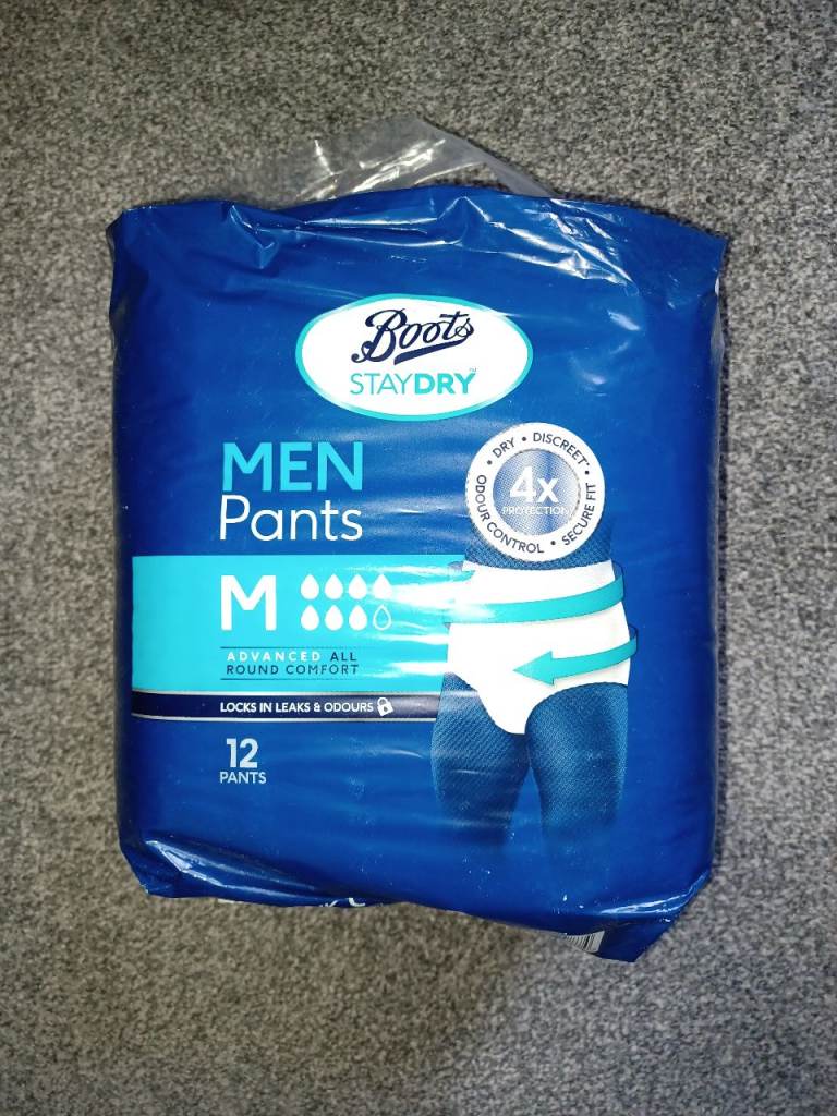 Boots Staydry Men Pants M - Unopened Pack of 12