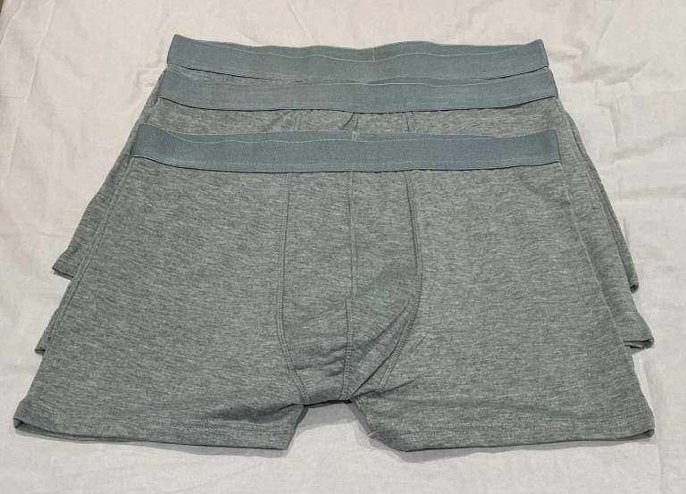 BOXER SHORTS, Grey boxers, 2XL, 4 pairs - XXL