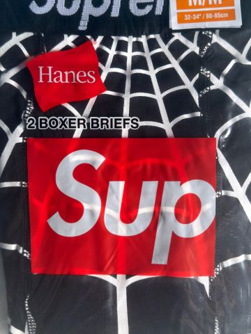 Hanes/Supreme Spider-man Boxer Briefs 2 Pack Size M Black | in