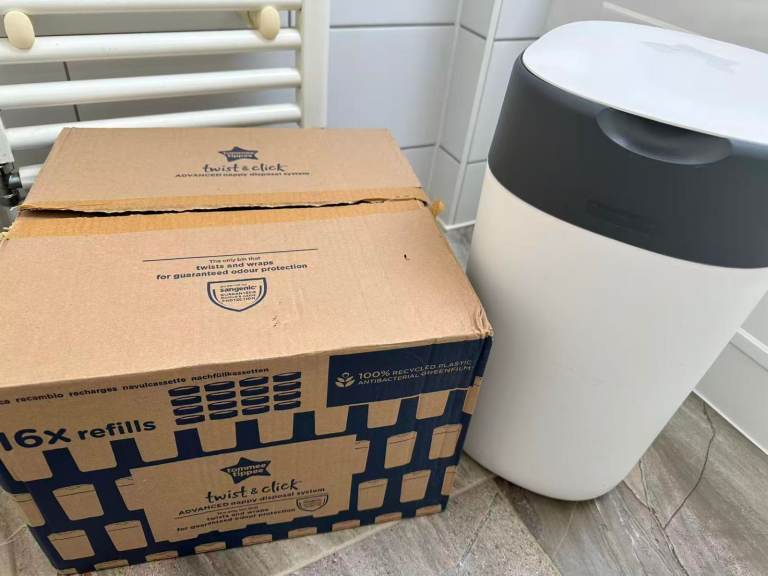 image for Tommee tippee nappy bin and 13 refill cartridges