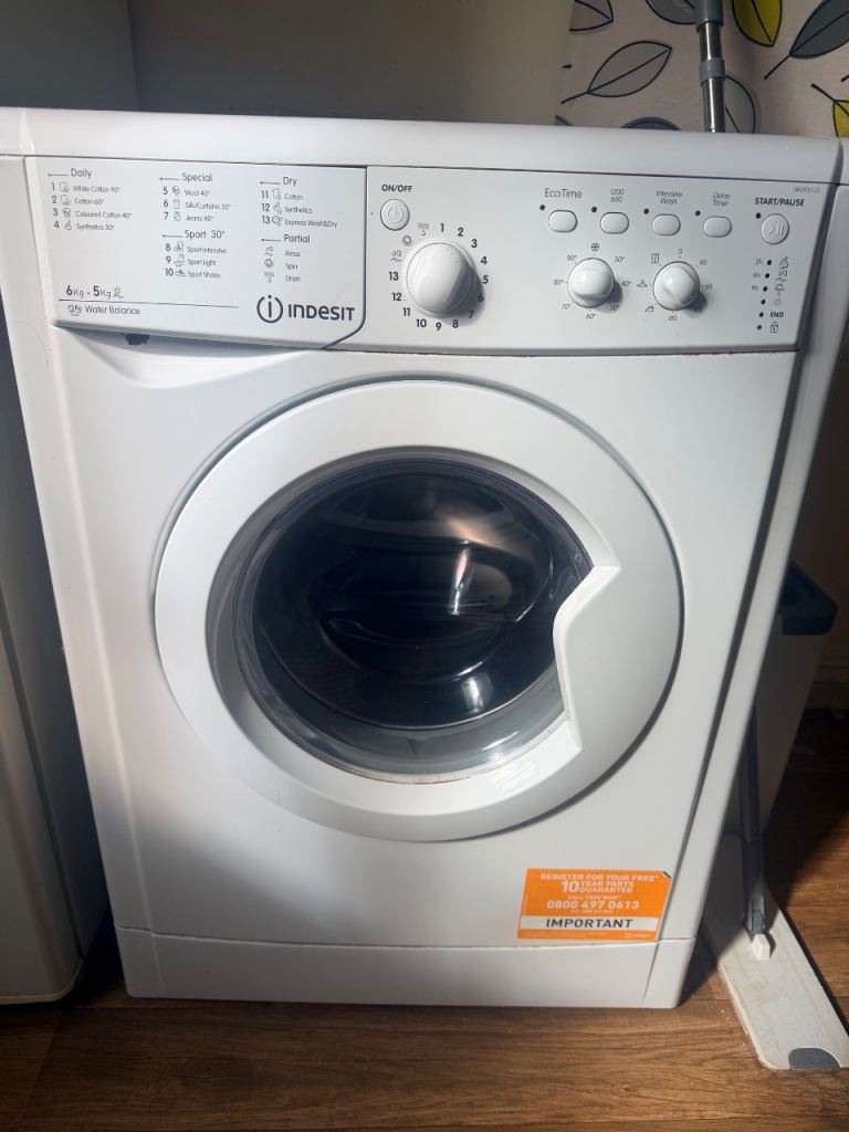 Indesit Washing/drying Machine – Good Condition, White