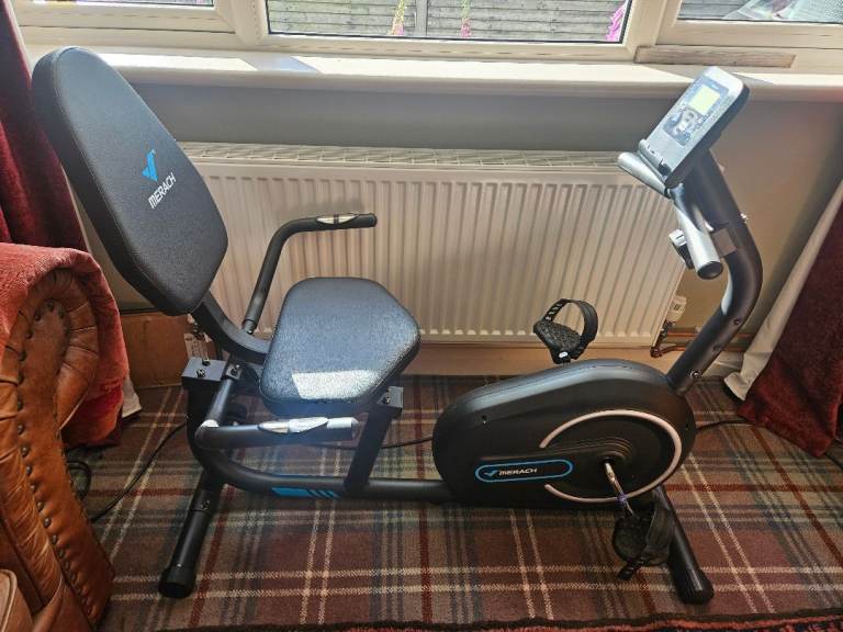 Merach Recumbent Exercise Bike - Black, Excellent Condition