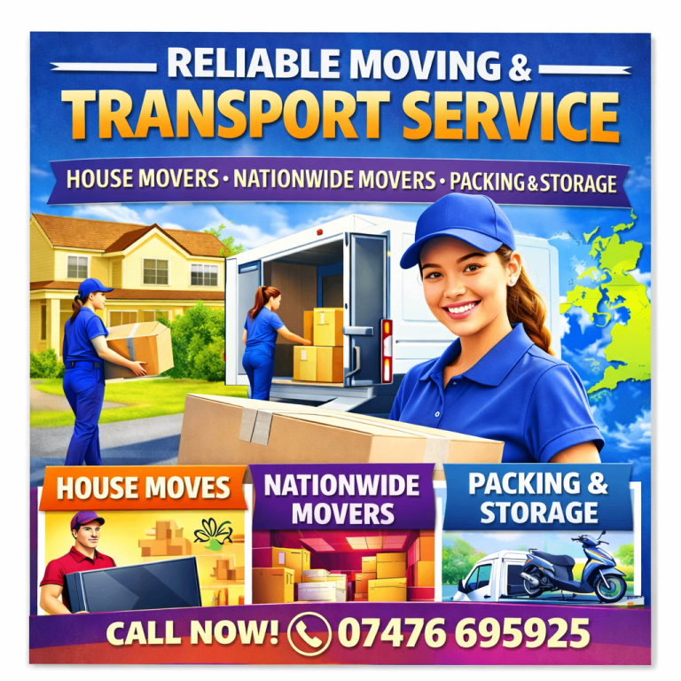24/7 Local Nationwide Removals Transportations Man & Van Furniture&Sofa Move, House/Office Flat Move