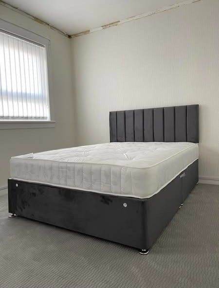 🏷️ Luxury Double Divan Bed – Under-Bed Storage Drawers Clearance – Book Fast 💥
