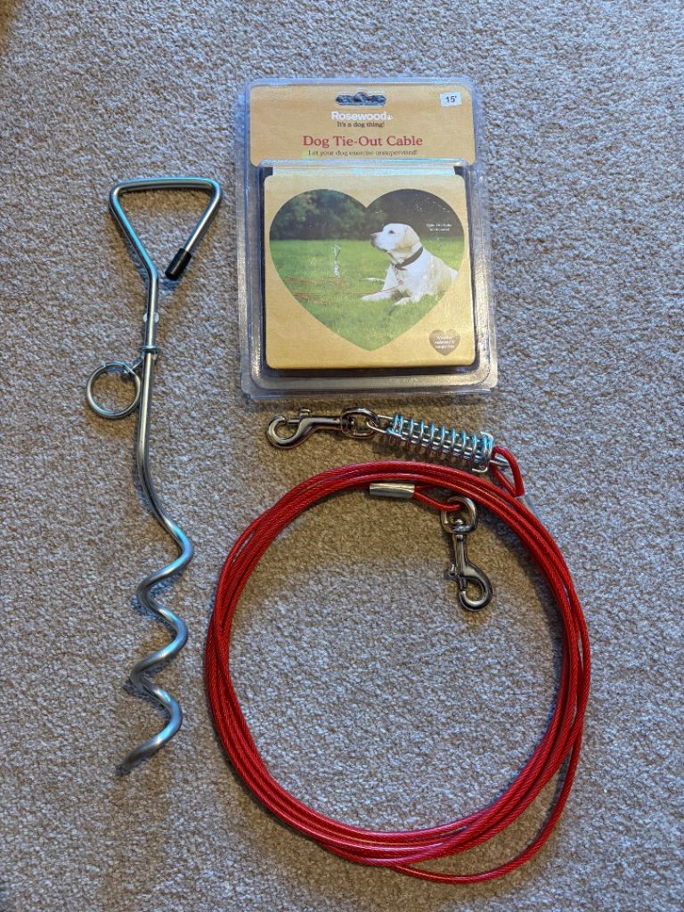 Dog Tie-Out Cable and Ground Stake