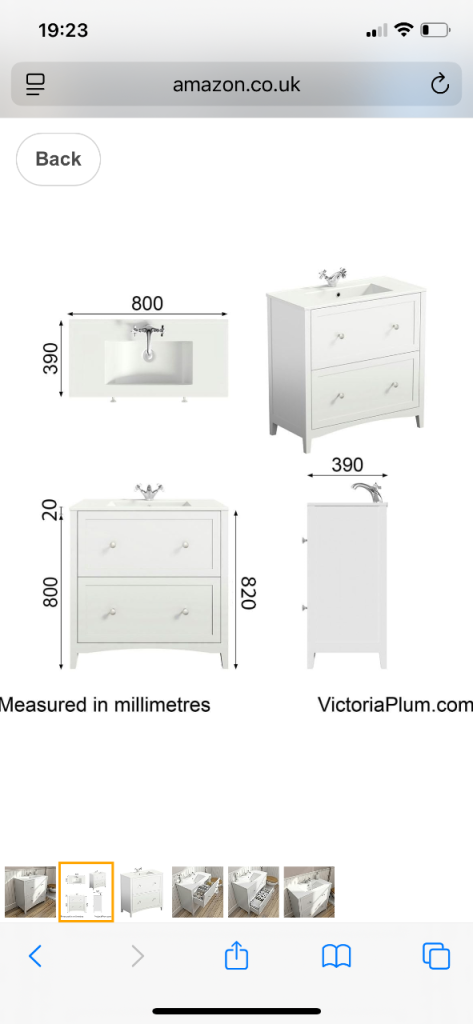 Brand New Unused Victoria Plum Vanity Unit
