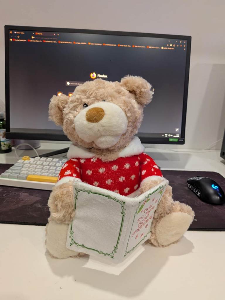 Christmas story telling Teddy