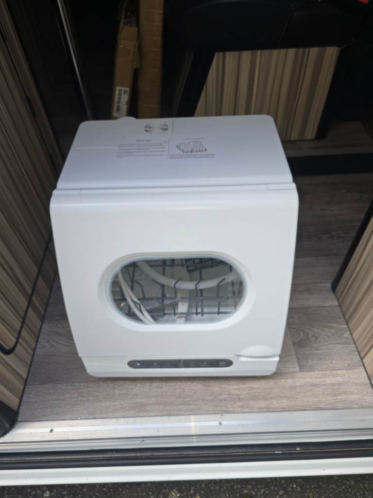 Mini Dishwasher, 1200W Mini Countertop Dishwasher ideal for Studio Flat Camper Caravan Static Van 5A