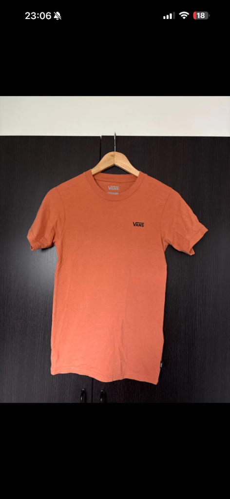 Vans X-Small Orange T-Shirt - Good Condition