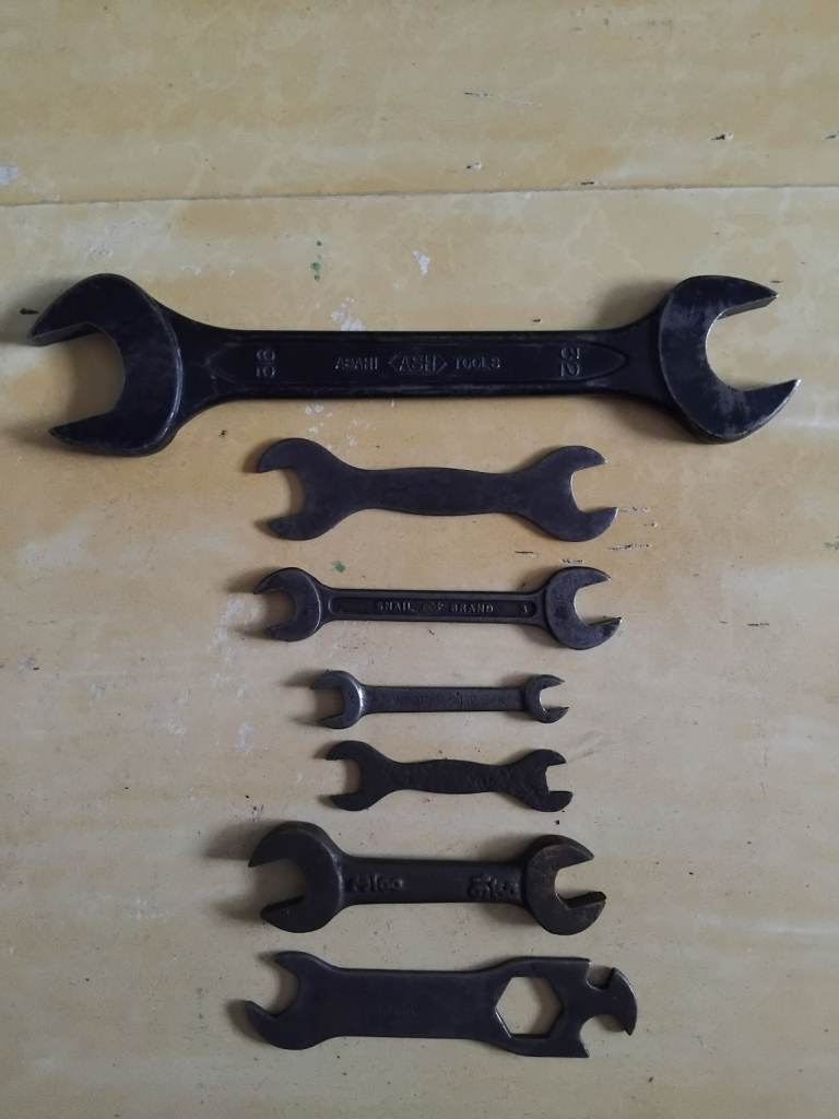 Vintage spanners for sale.
