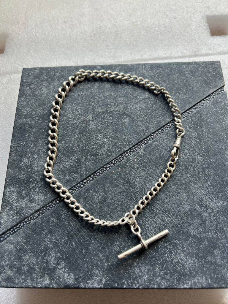 Vintage 925 sterling silver Albert chain