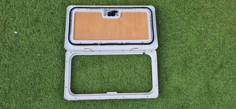Various side doors with frames and keys for caravan camper motorhome - gas, toilet, storage.