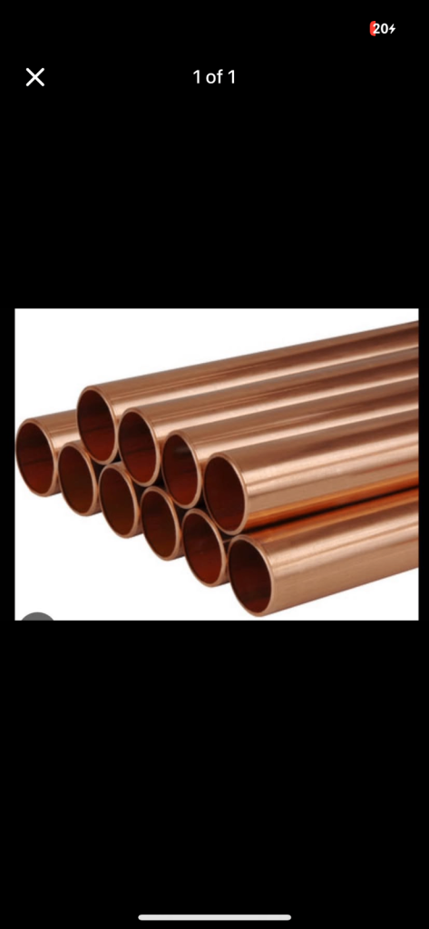 22mm copper pipe 3m 