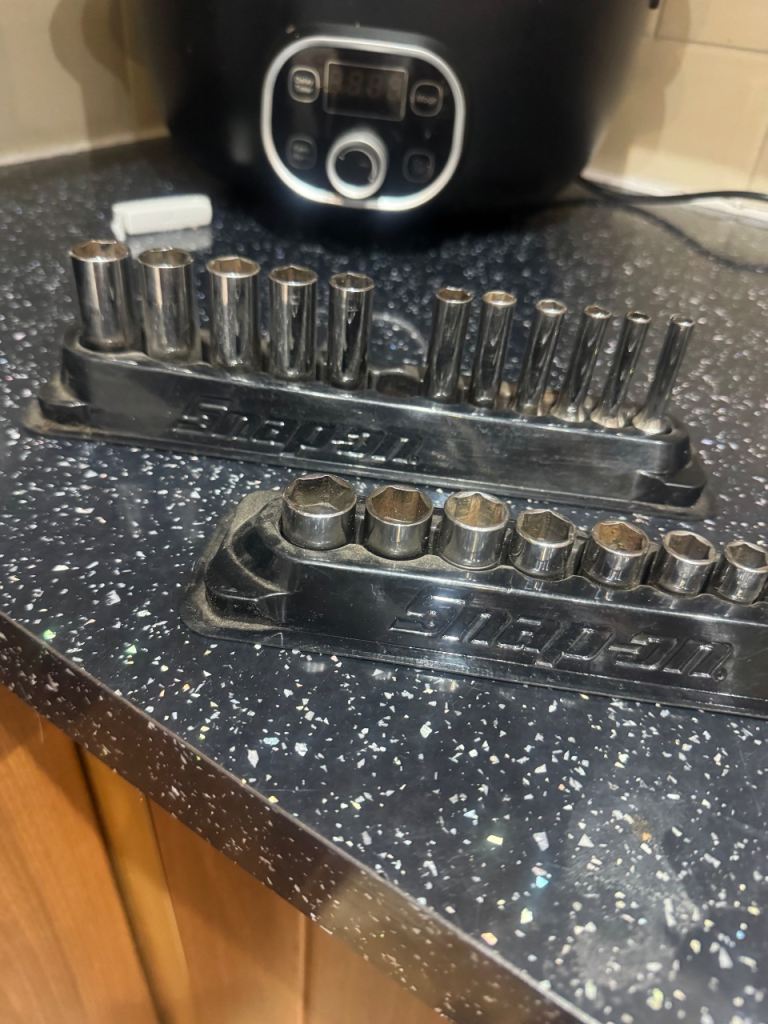 1/4 drive deep and shallow snap on socket sets with magnetic holders