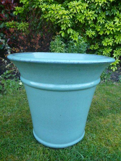 Large Frost Proof Blue Garden Pot As New