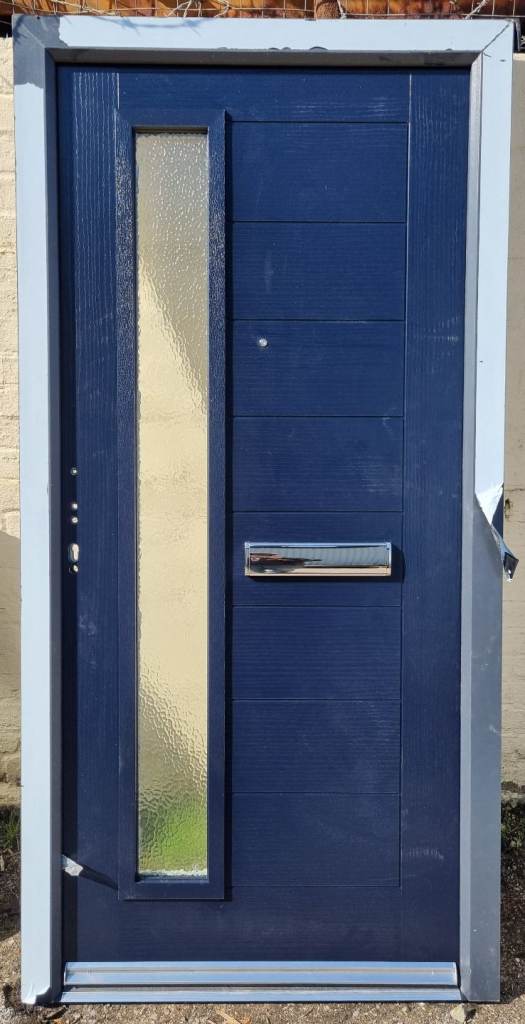 New Composite Front Door Low Threshold Navy on White 1020mm W x 2060m H