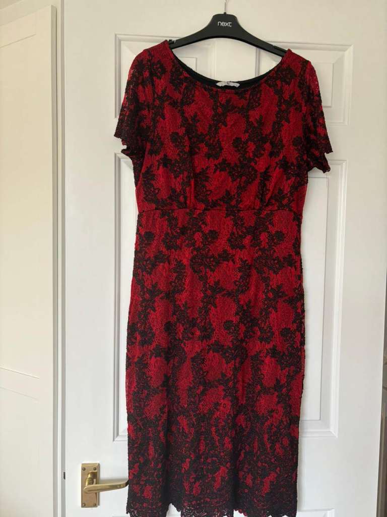 Lovely Red and Black Dress Size 14