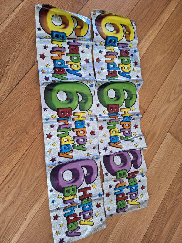 Happy 6th birthday banners x 2