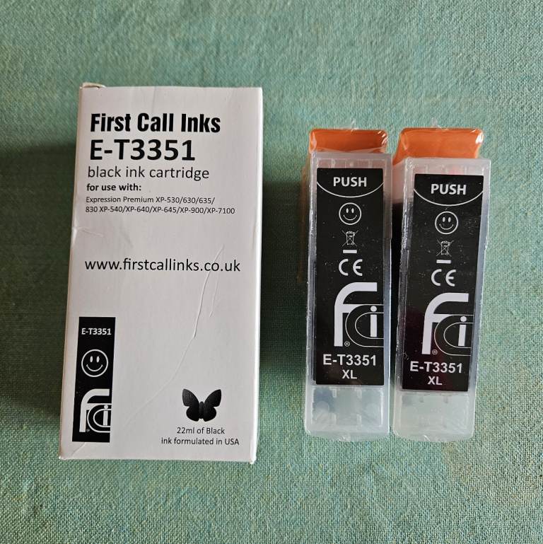 New Epson Black Ink Cartridges (two)