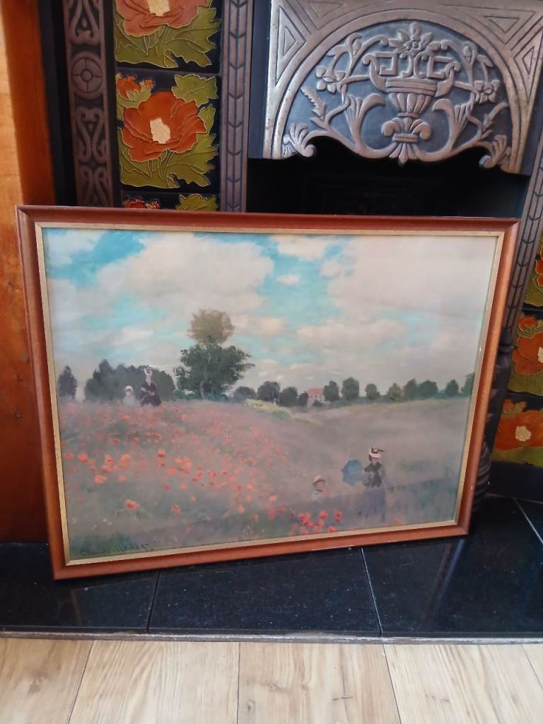 Large Framed Print of Monet's 'Coquelicot' (Poppy Field)