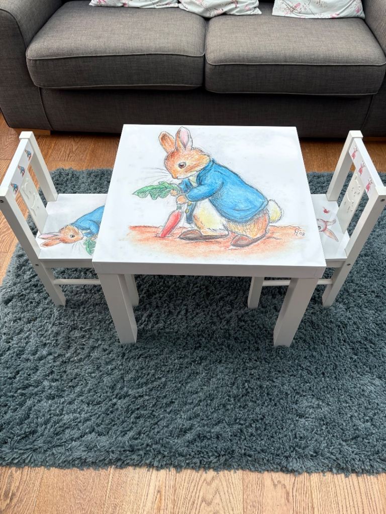 Children’s Peter Rabbit table and chairs set